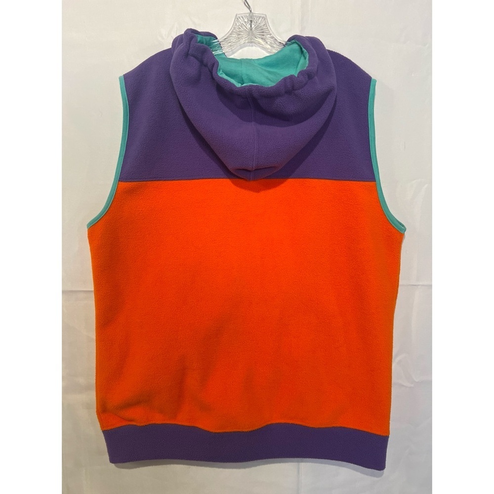 Free Nature Vest Men’s Large Multicolor Fleece Hooded Full Zip Pockets - Picture 3 of 12